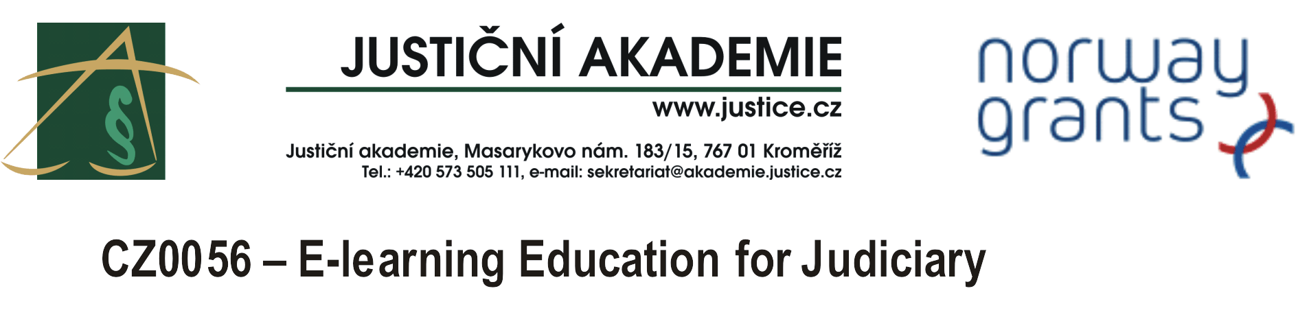 Logo projektu E-learning Education for Judiciary